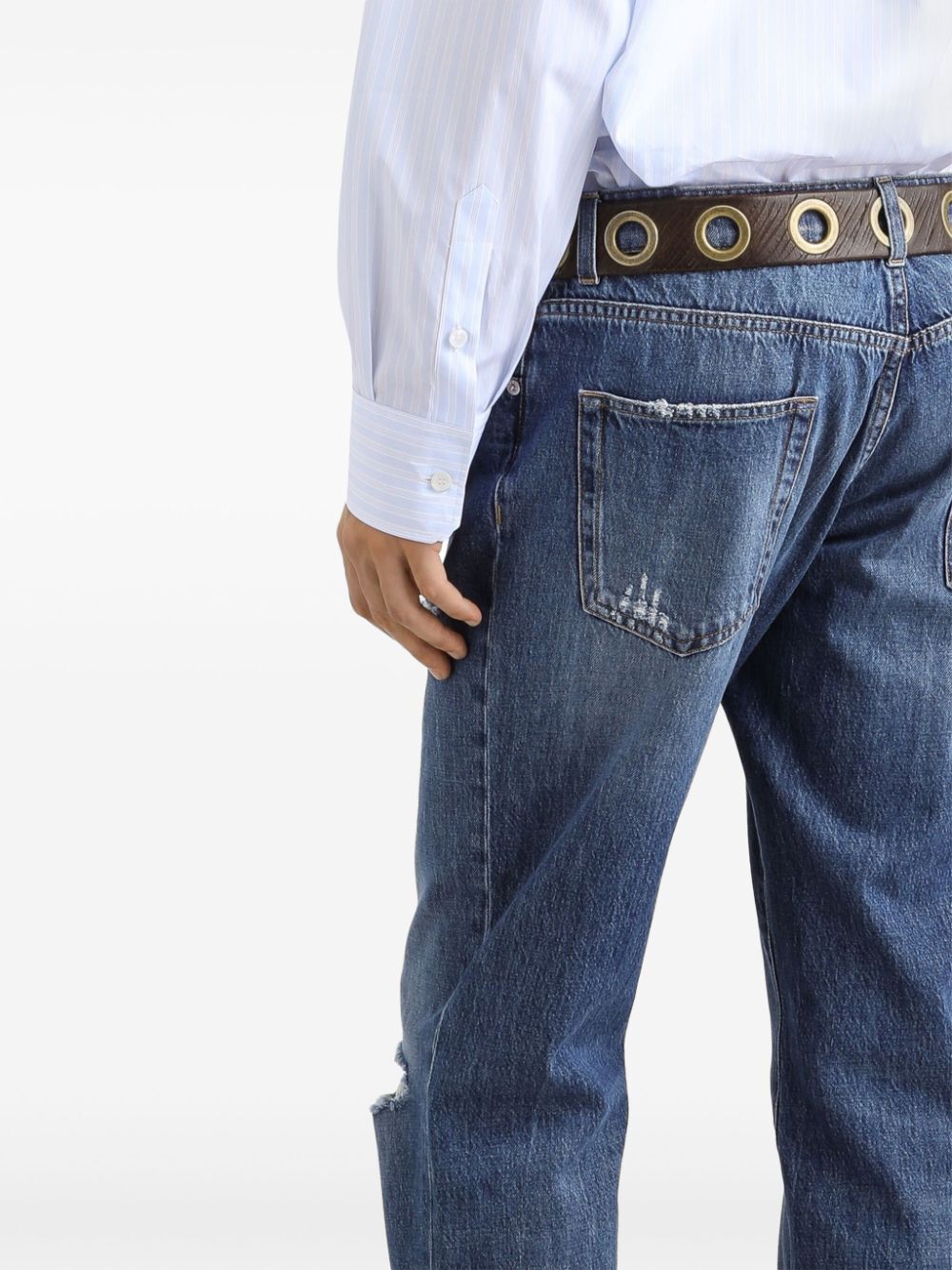Dolce & Gabbana Men Classic Cotton Jeans With Tag With Abrasions DOLCE & GABBANA