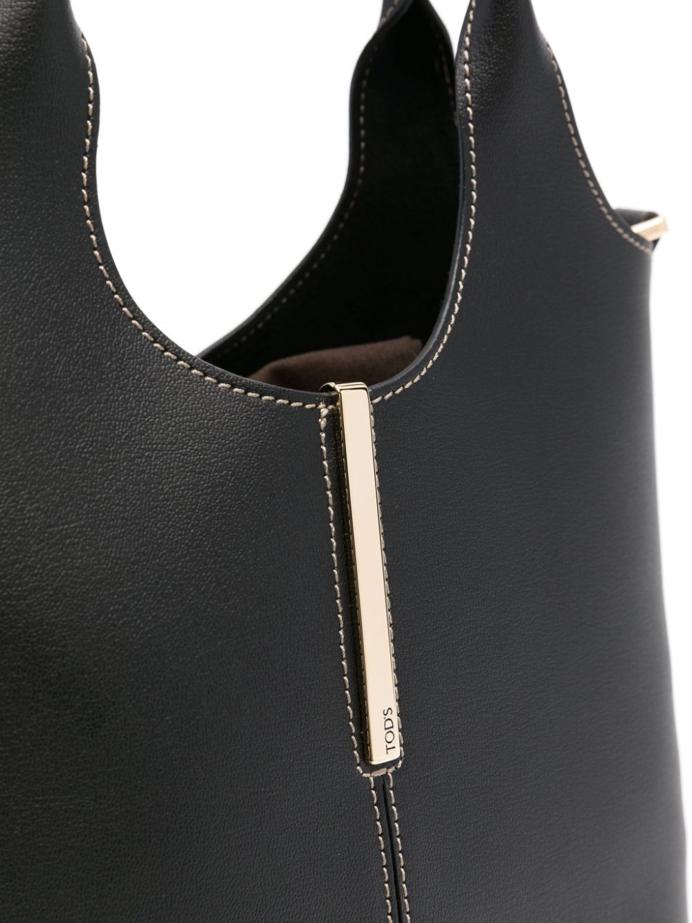 Tod's Women Leather Mini Tote Bag With Branded Metal Bar Accessory TOD'S