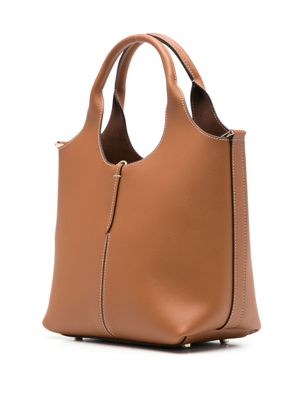 Tod's Women Leather Mini Tote Bag With Branded Metal Bar Accessory TOD'S