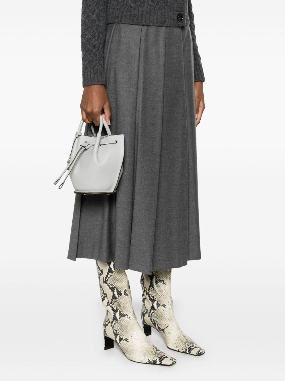 Tod's Women Logo-Charm Leather Mini Bucket Bag TOD'S