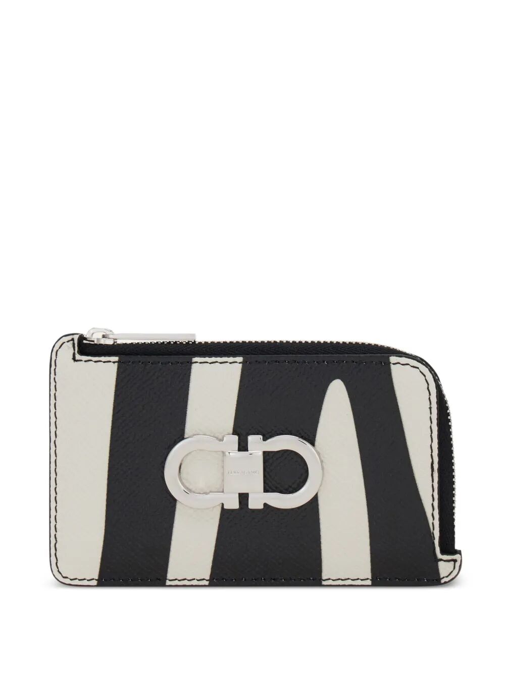 Ferragamo Women Zebra-Print Cardholder With Zip FERRAGAMO