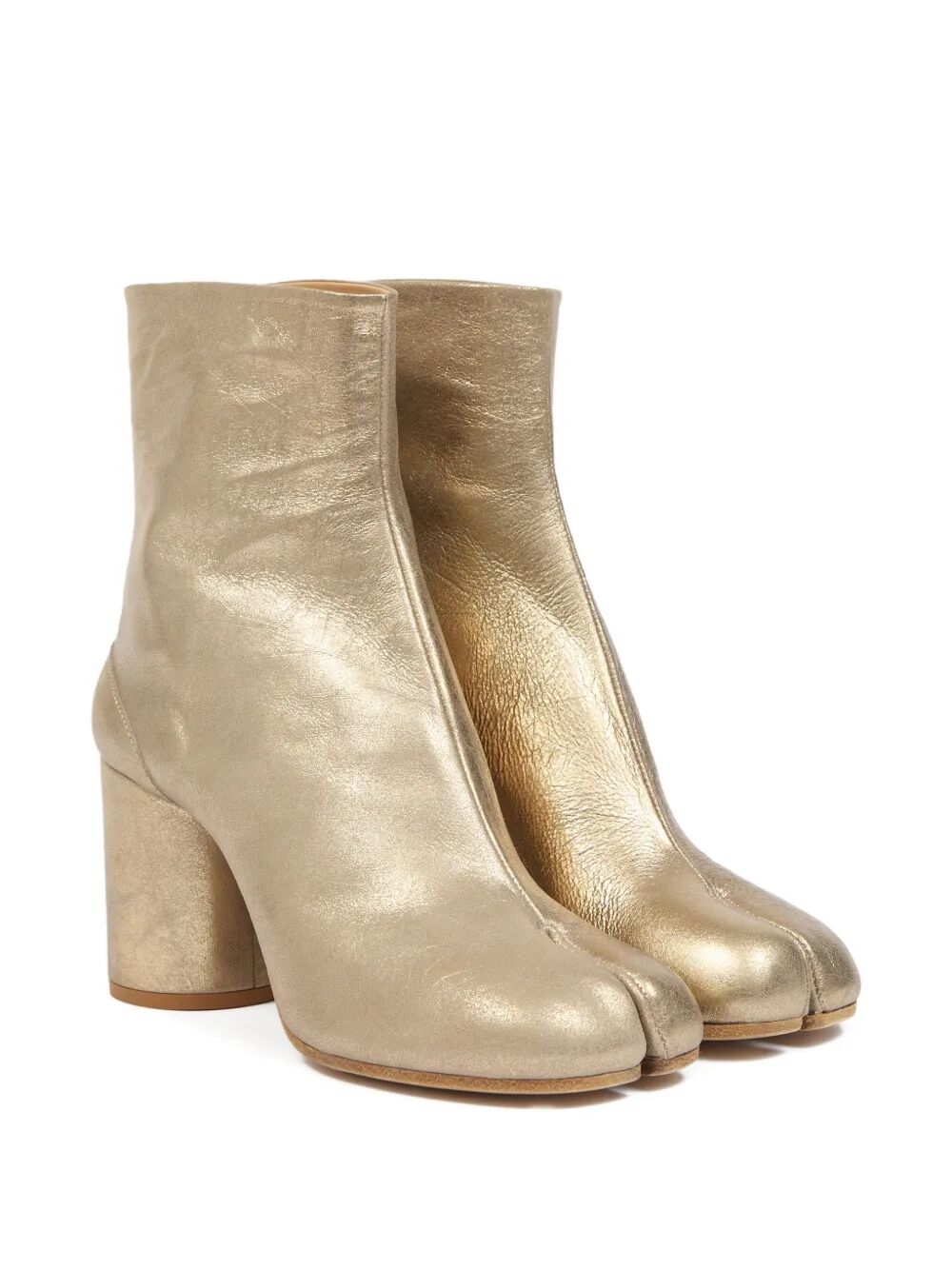 Maison Margiela Women Tabi Metallic Leather Ankle Boots MAISON MARGIELA