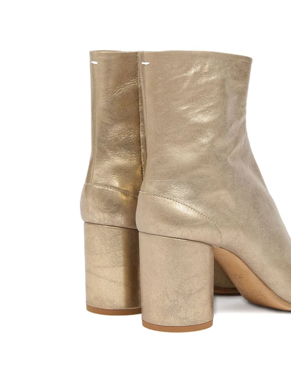 Maison Margiela Women Tabi Metallic Leather Ankle Boots MAISON MARGIELA