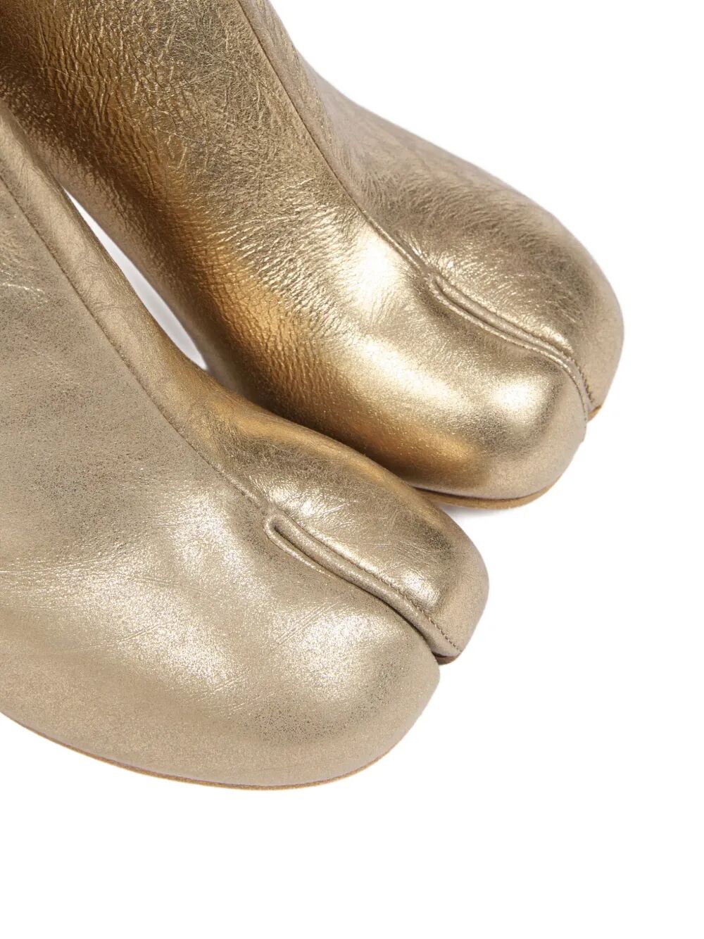 Maison Margiela Women Tabi Metallic Leather Ankle Boots MAISON MARGIELA
