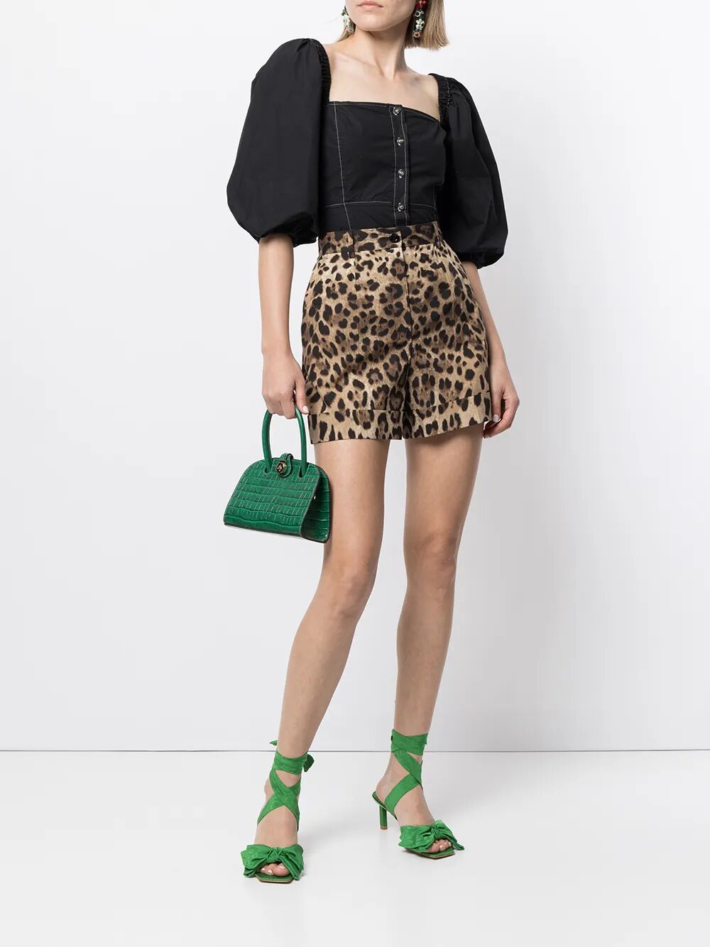 Dolce & Gabbana Women Leopard-Print Poplin Shorts DOLCE & GABBANA