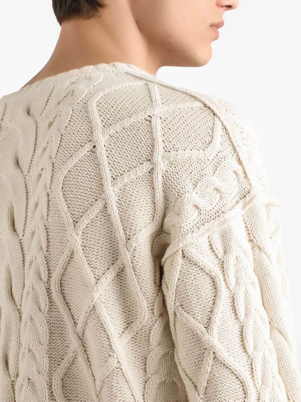 Dolce & Gabbana Men Oversized Pullover With Interwoven Pattern DOLCE & GABBANA