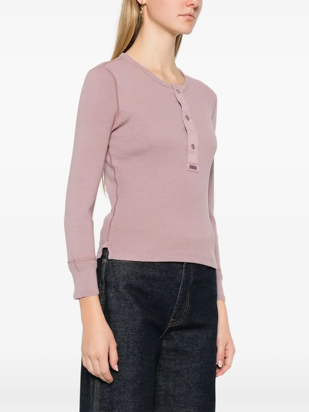 Chloe Women Fitted Henley Cotton Jersey Shirt CHLOE