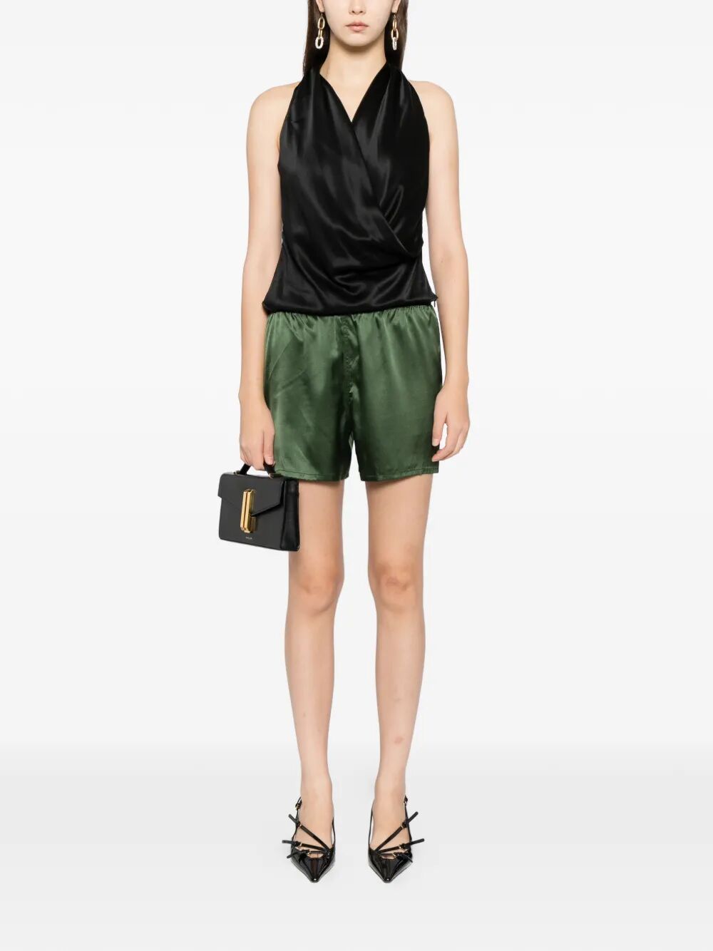 Tom Ford Women Stretch Silk Satin Shorts TOM FORD