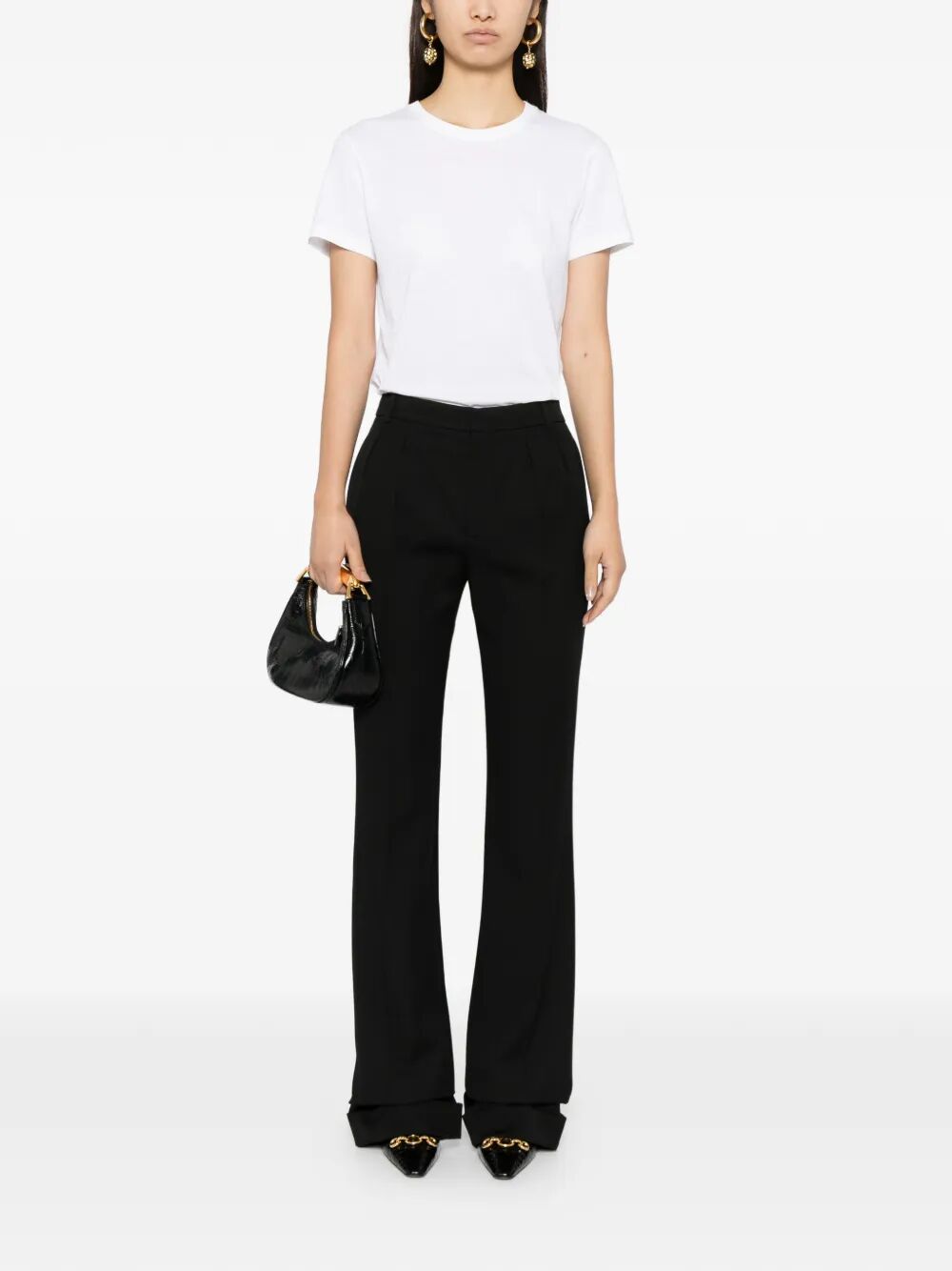 Tom Ford Women Cotton T-Shirt With Tf Logo Embroidery TOM FORD