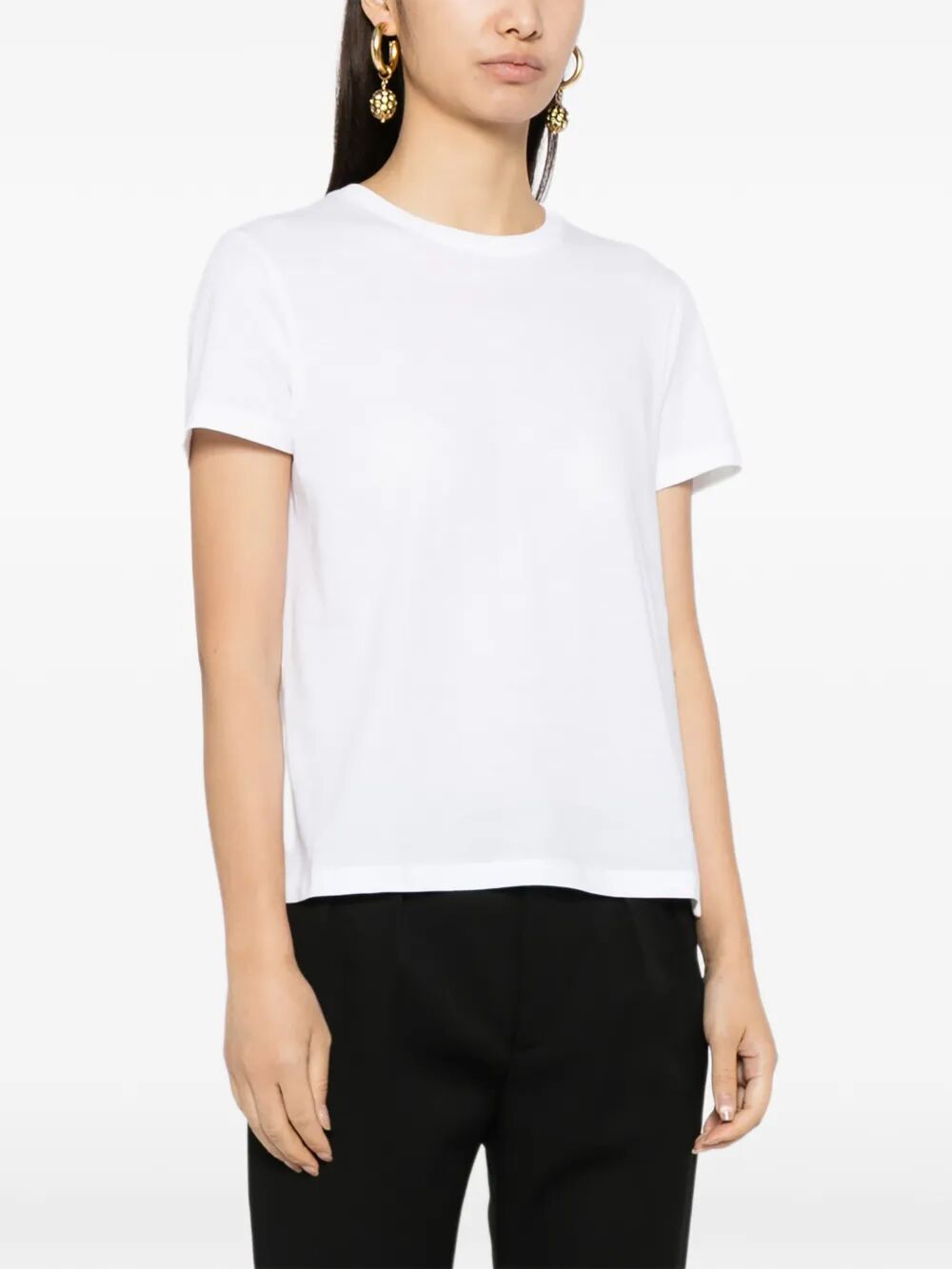 Tom Ford Women Cotton T-Shirt With Tf Logo Embroidery TOM FORD