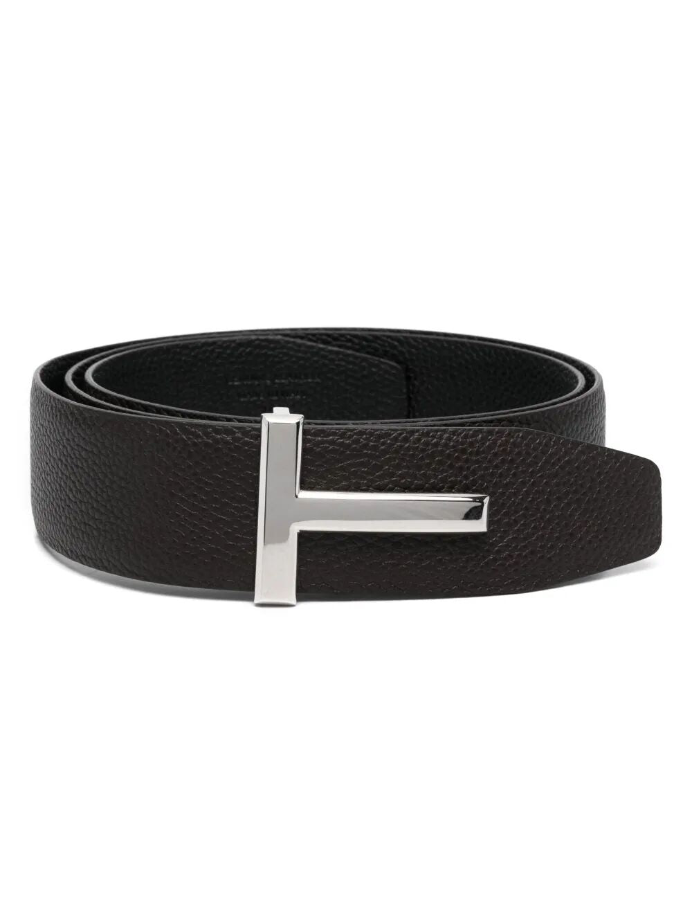 Tom Ford Men Grained Leather T Icon Reversible Belt TOM FORD