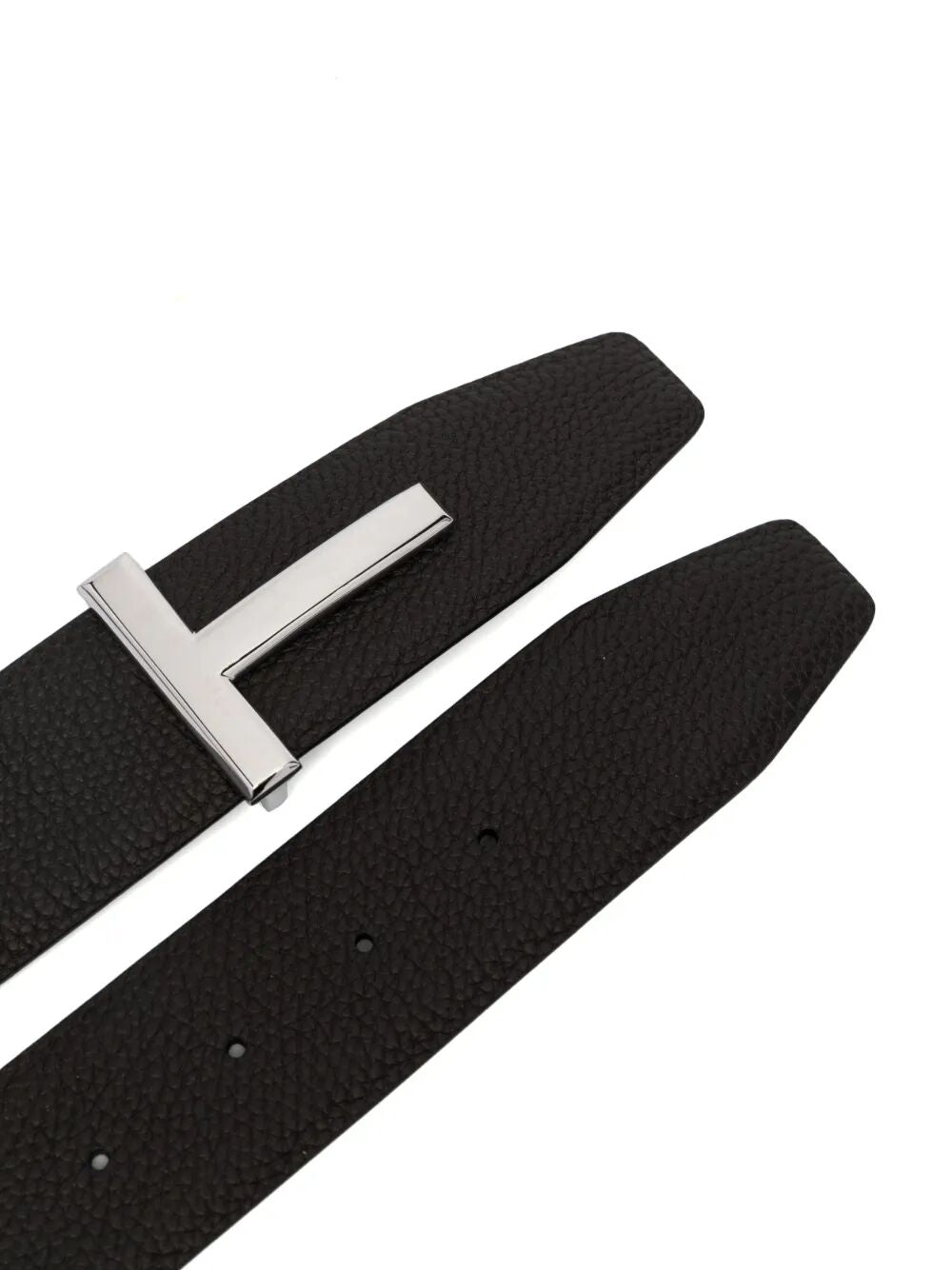 Tom Ford Men Grained Leather T Icon Reversible Belt TOM FORD