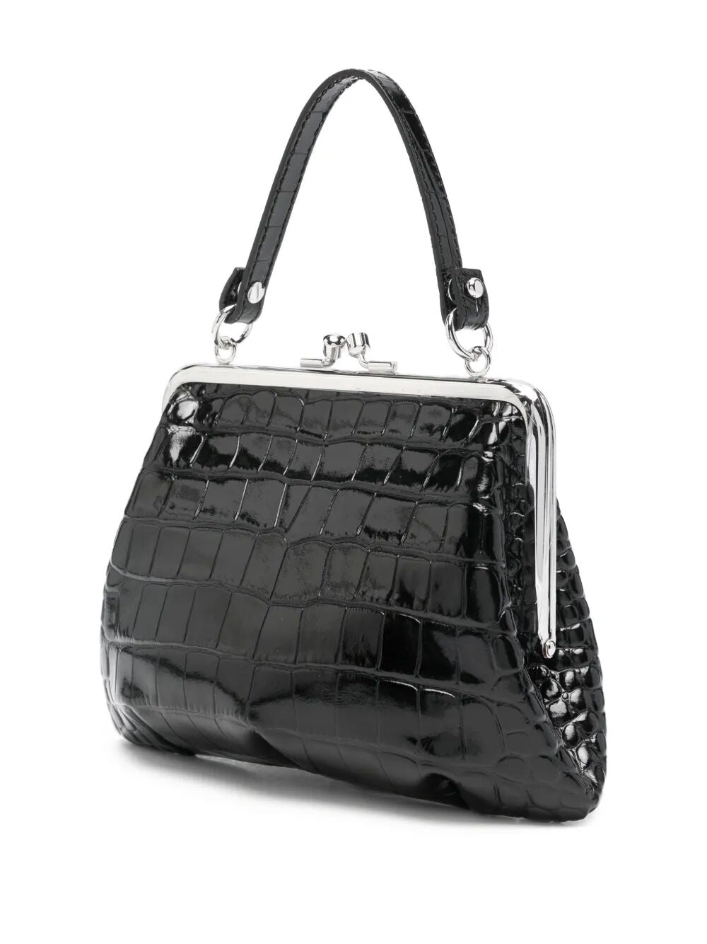 Vivienne Westwood Women Crocodile-Effect Granny Frame Purse With Chain VIVIENNE WESTWOOD