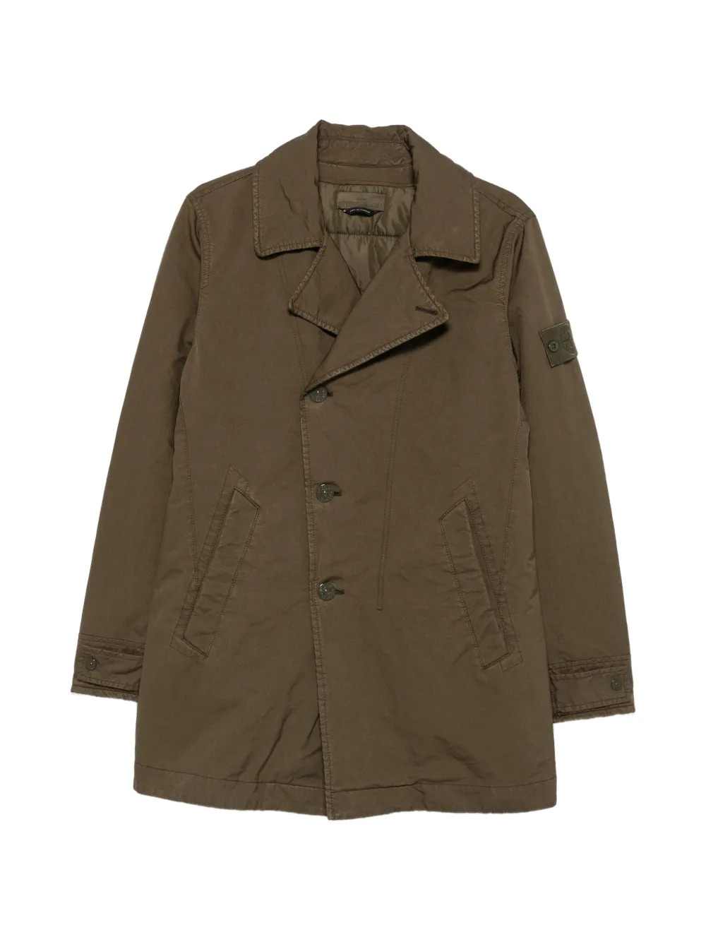 Stone Island Men Ghost Coat With Logo Appliqué STONE ISLAND