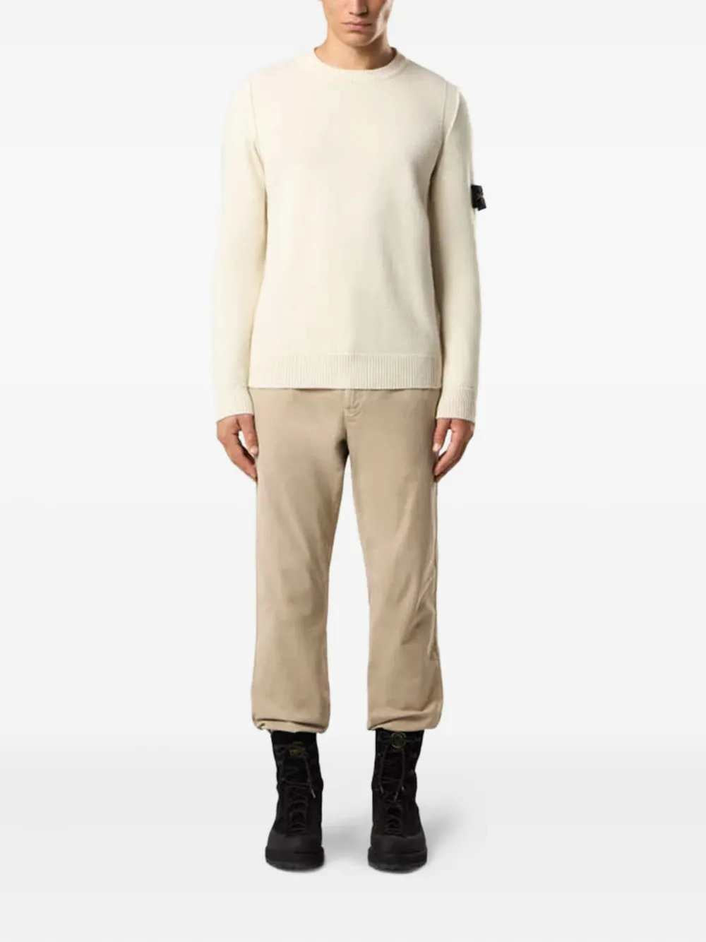 Stone Island Men Striped Logo Sweater STONE ISLAND
