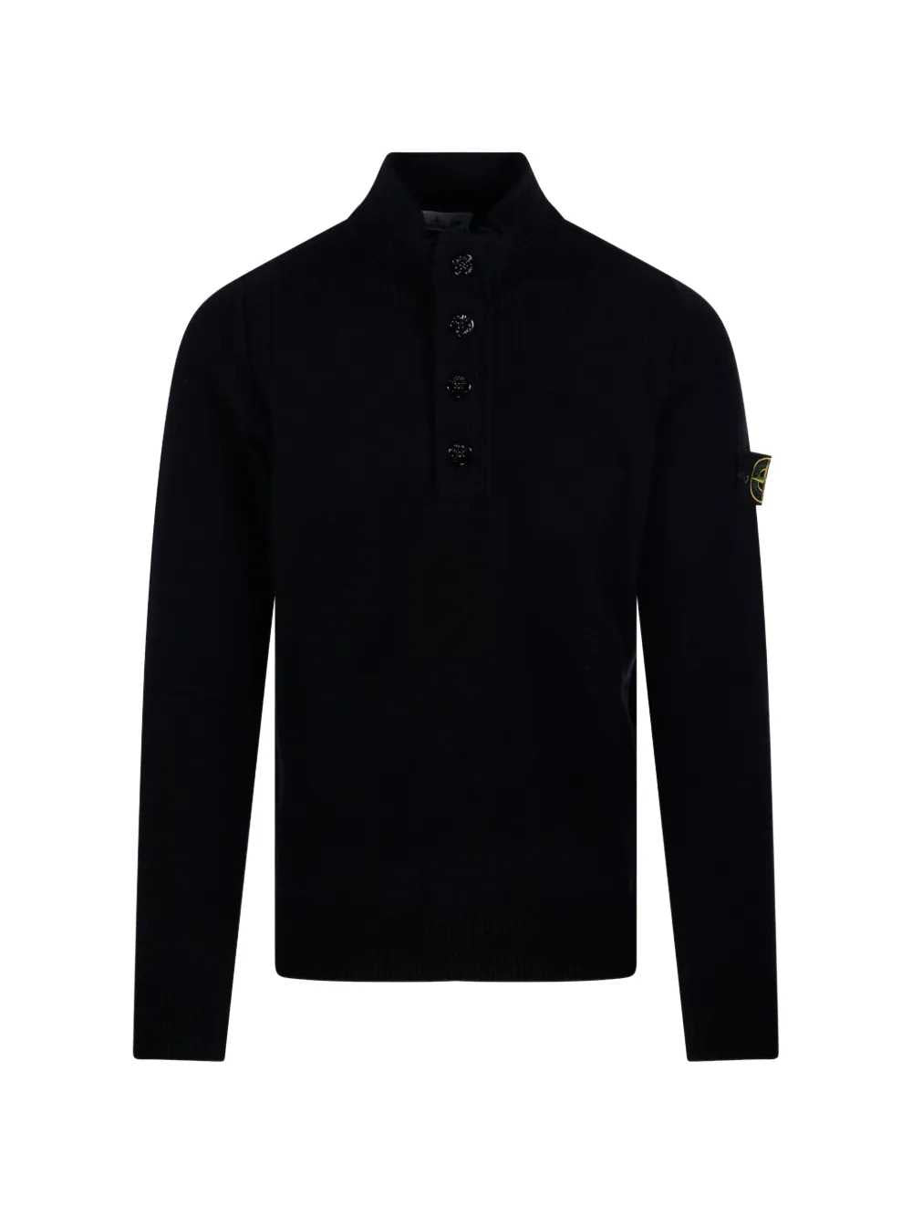 Stone Island Men Button-Detail High-Neck Sweater STONE ISLAND