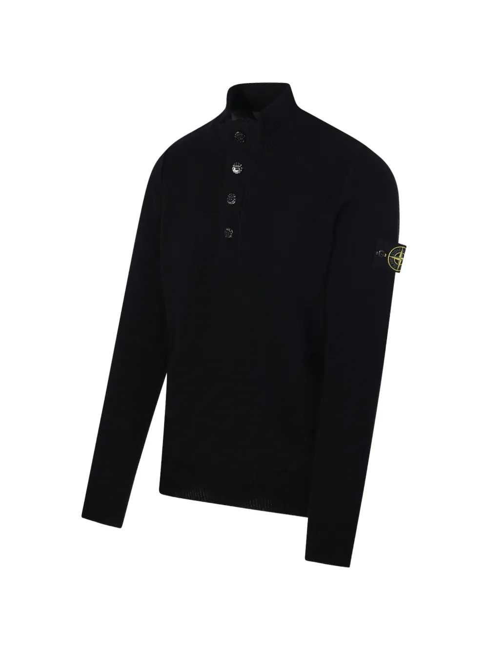 Stone Island Men Button-Detail High-Neck Sweater STONE ISLAND