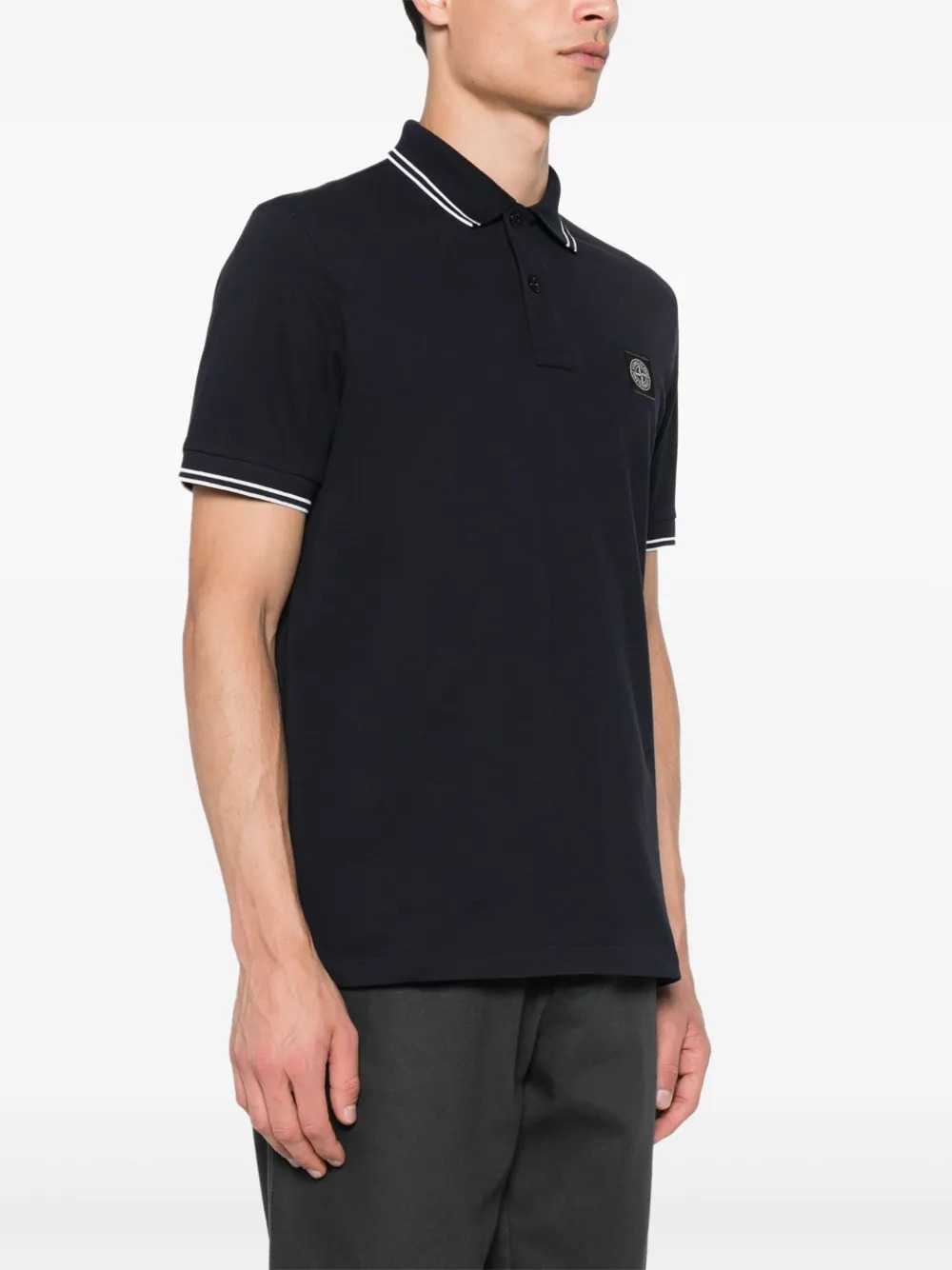 Stone Island Men Compass Patch Polo Shirt STONE ISLAND
