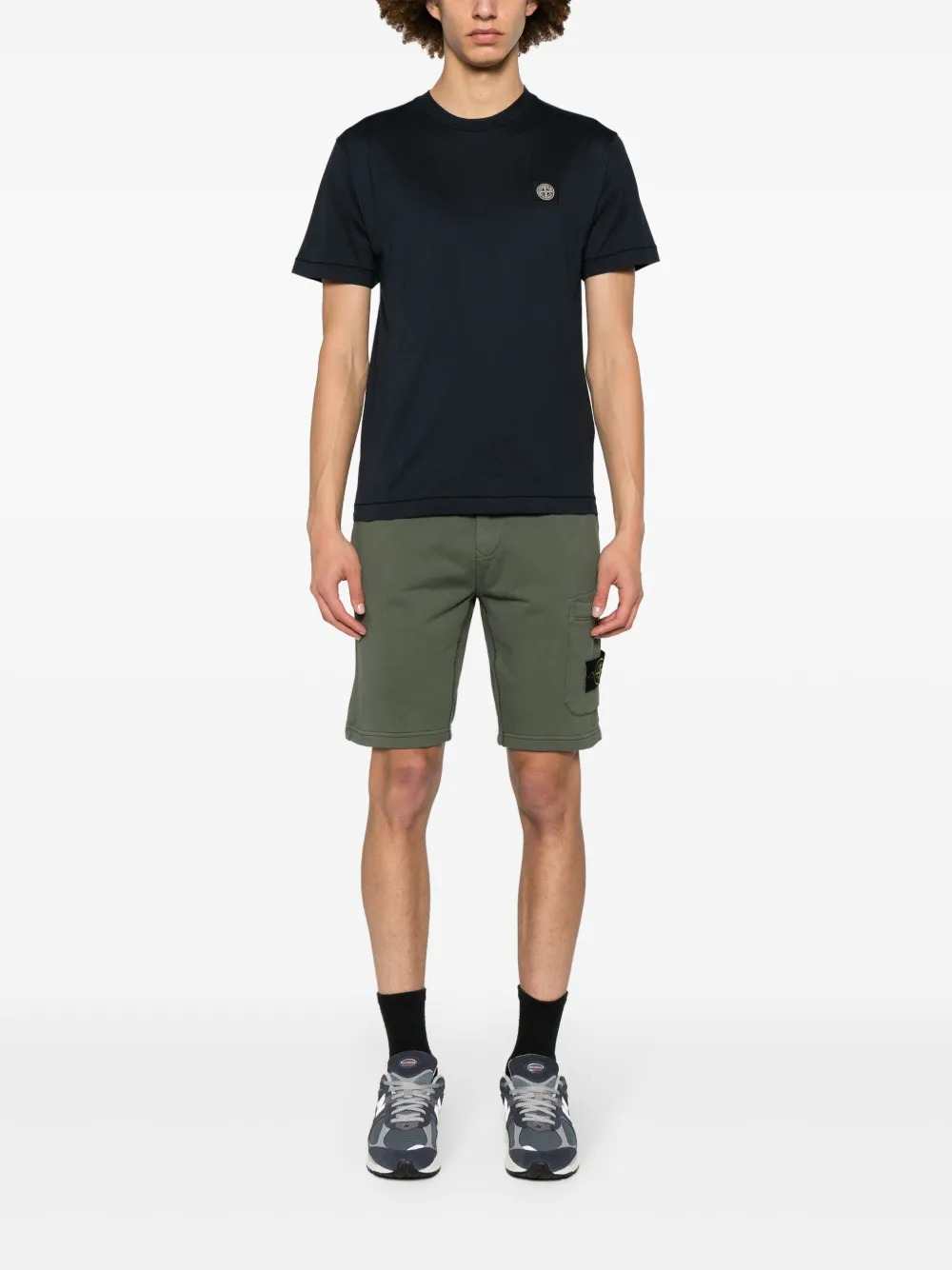 Stone Island Men T-Shirt With Logo Appliqué STONE ISLAND
