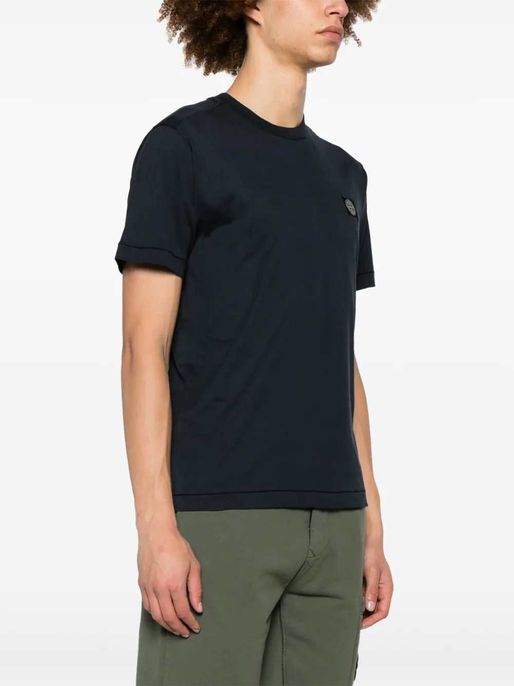 Stone Island Men T-Shirt With Logo Appliqué STONE ISLAND