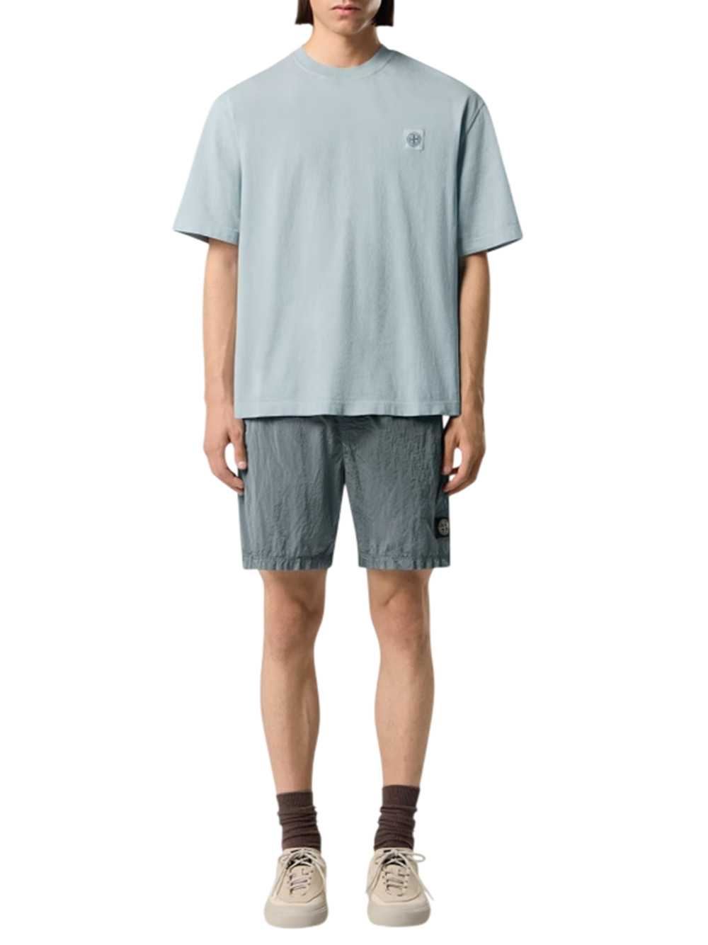 Stone Island Men T-Shirt With Logo Patch STONE ISLAND