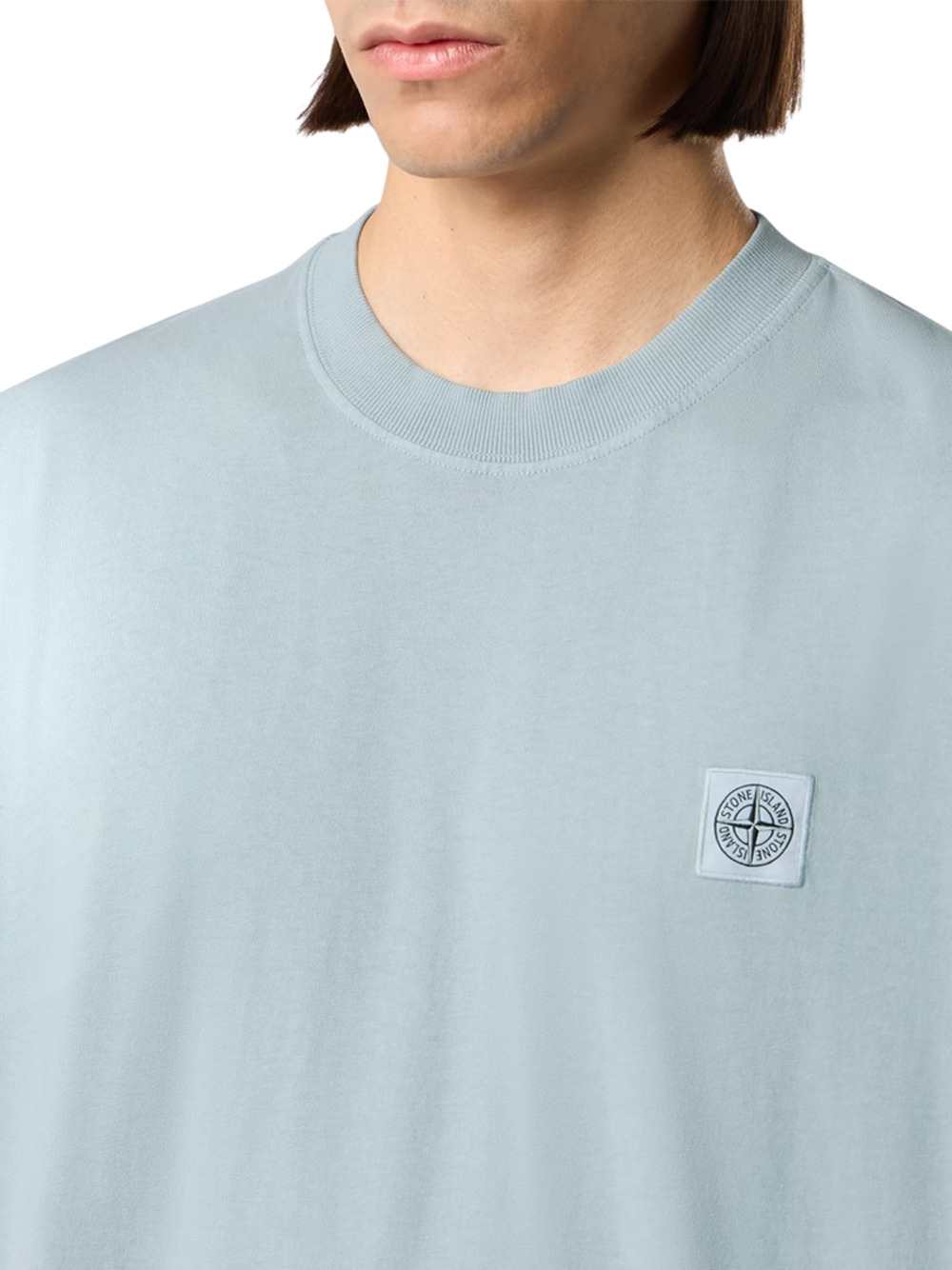 Stone Island Men T-Shirt With Logo Patch STONE ISLAND