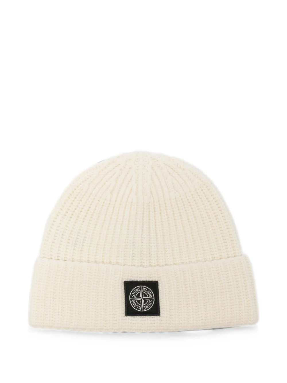 Stone Island Men Berretto A Coste Con Patch Logo STONE ISLAND