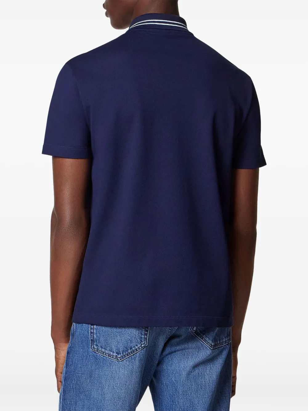 Versace Men Embroidered Cotton Polo Shirt VERSACE
