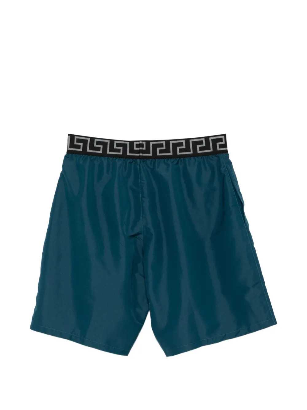 Versace Men Swim Shorts With Graphic Waistband VERSACE
