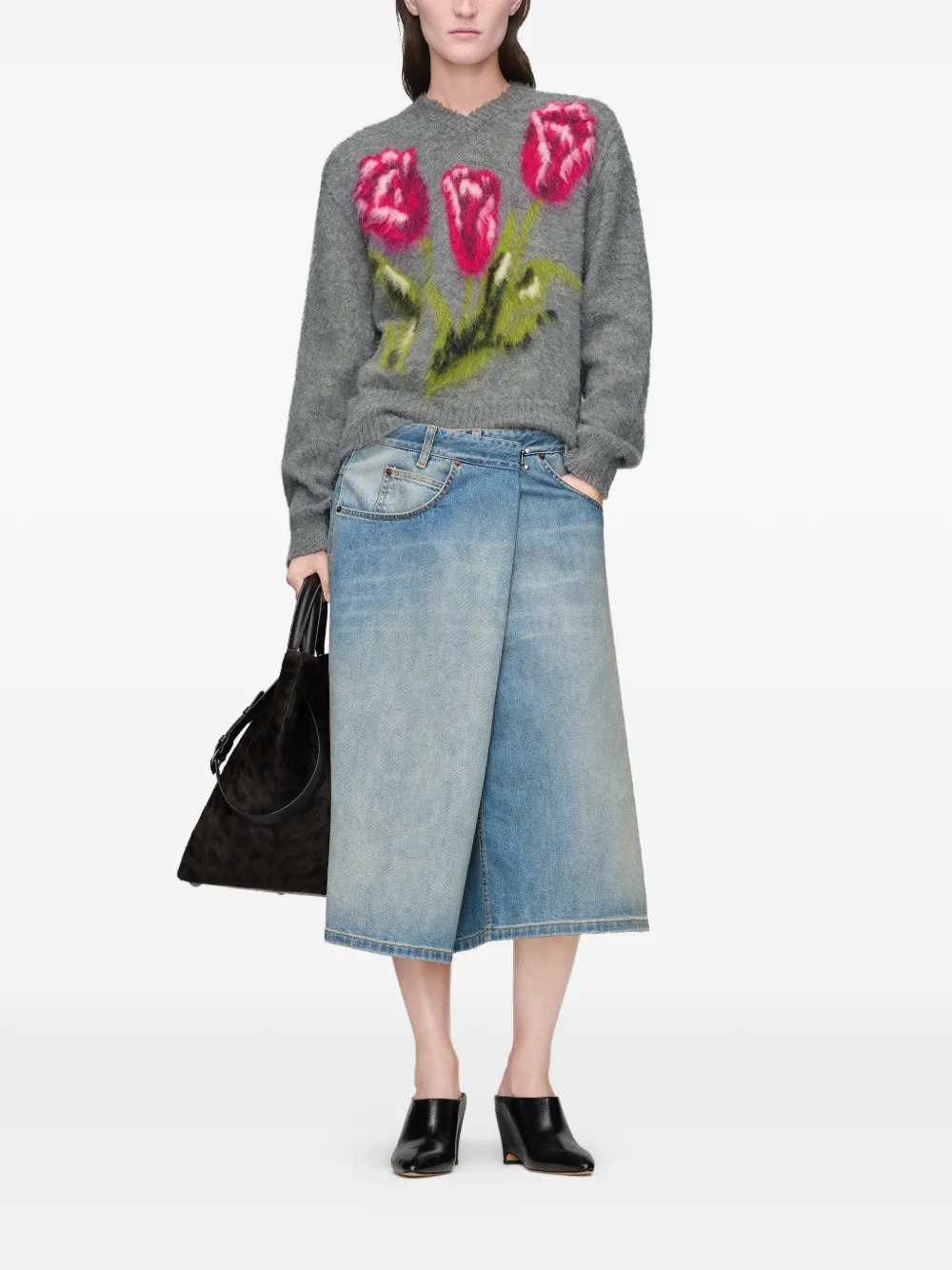 Maison Margiela Women Wrap-Style Denim Skirt MAISON MARGIELA