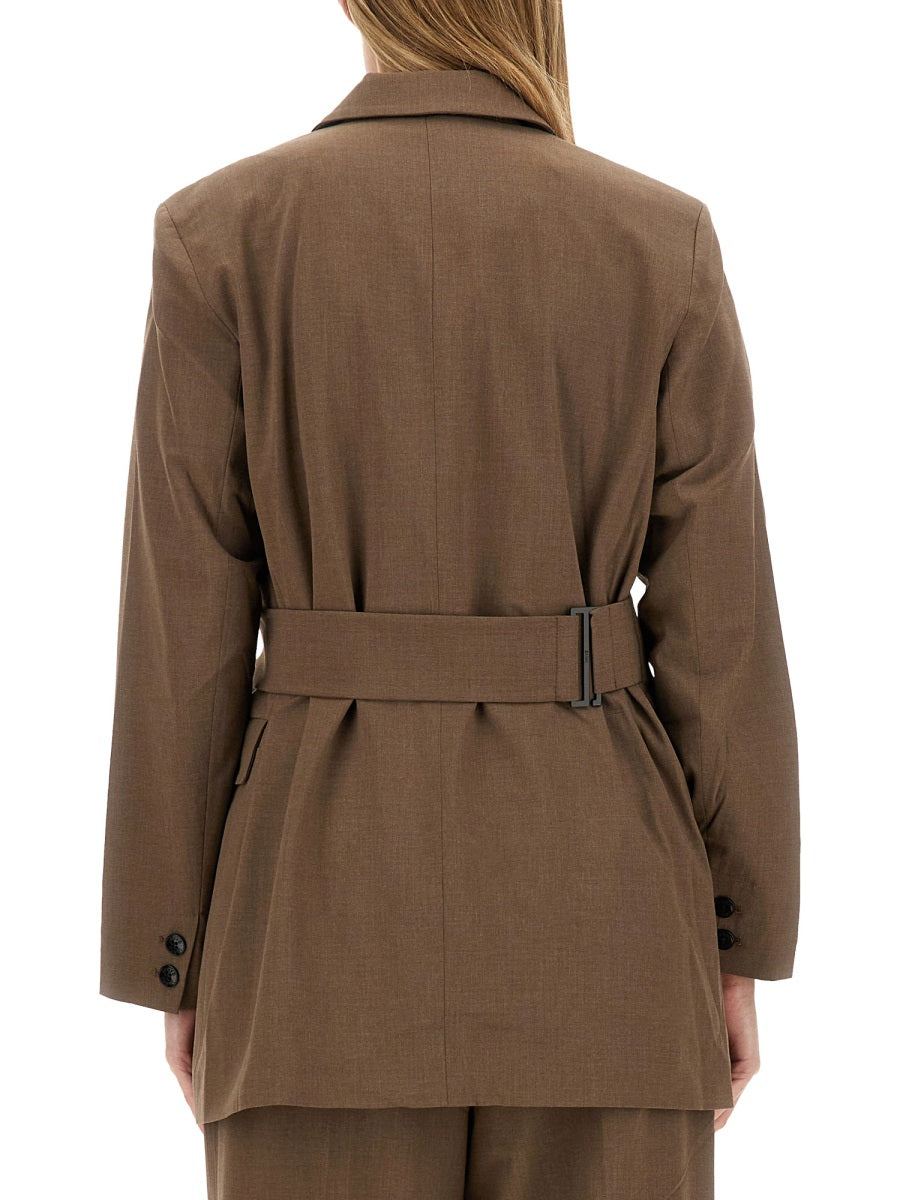 Ganni Women Asymmetrical Blazer GANNI