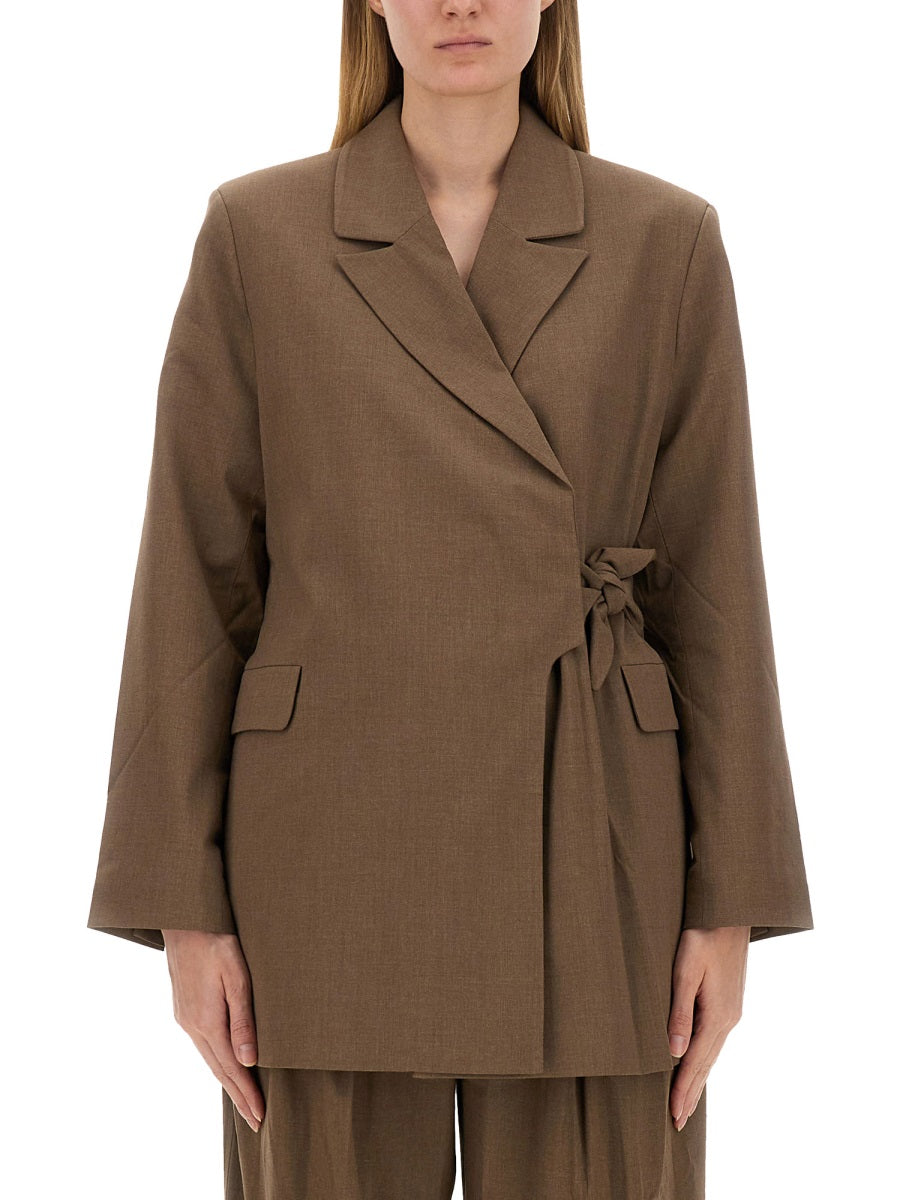 Ganni Women Asymmetrical Blazer GANNI