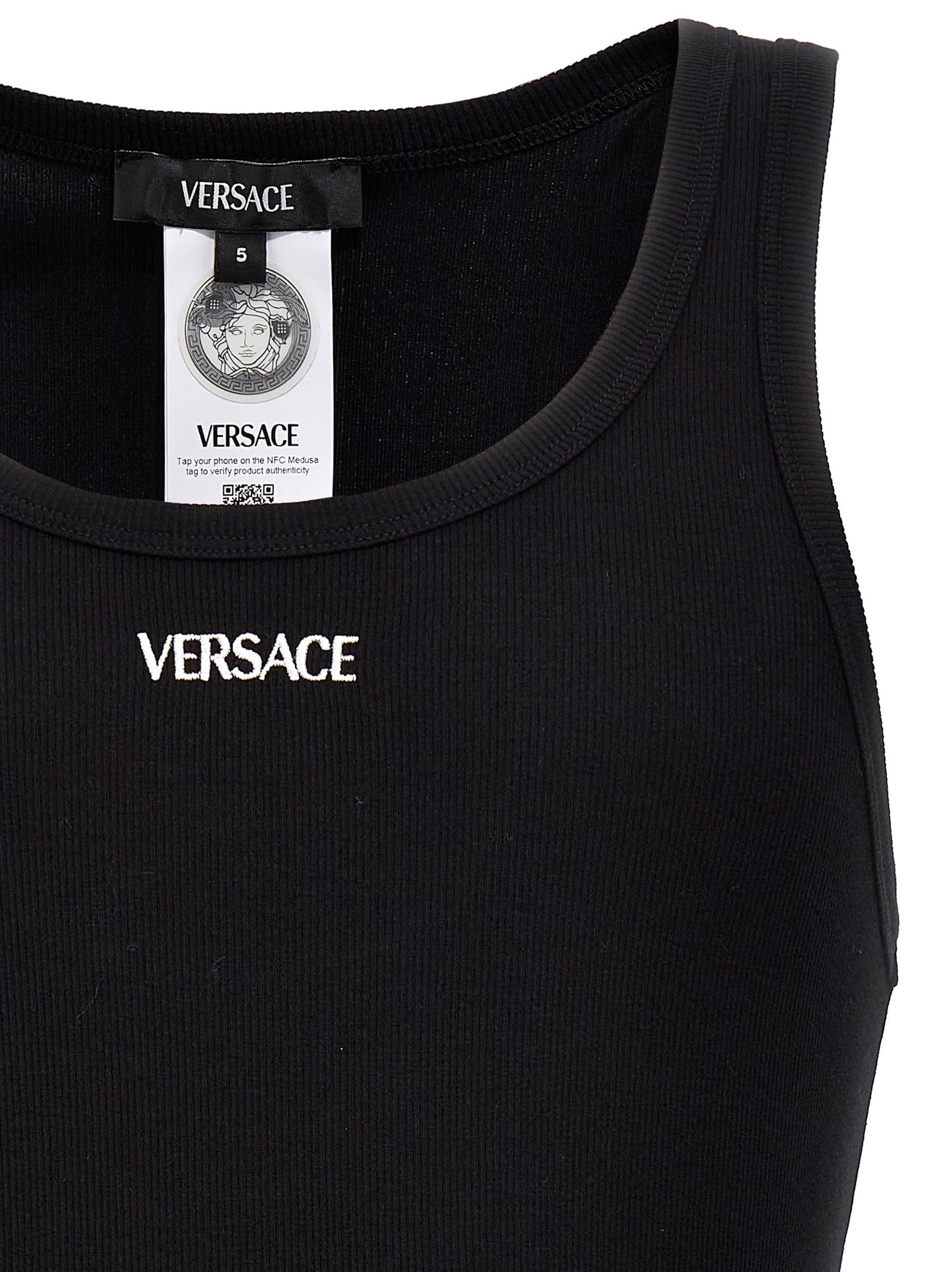 Versace Men Logo Embroidery Tank Top VERSACE