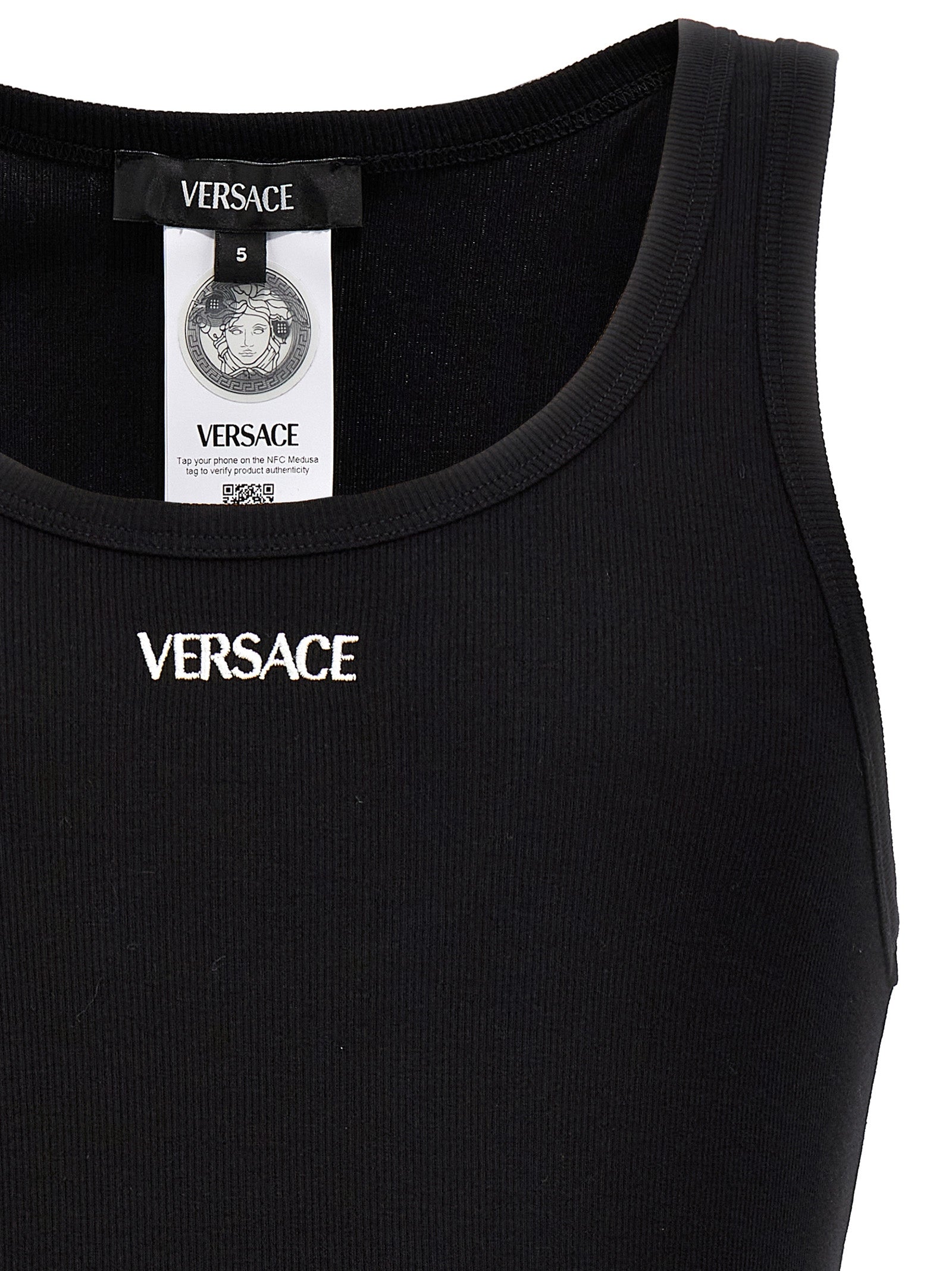 Versace Men Logo Embroidery Tank Top VERSACE