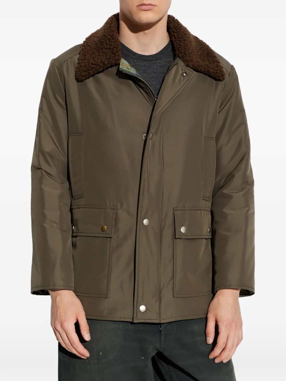 Maison Margiela Men Jacket With Shearling Collar And Flap Pockets MAISON MARGIELA