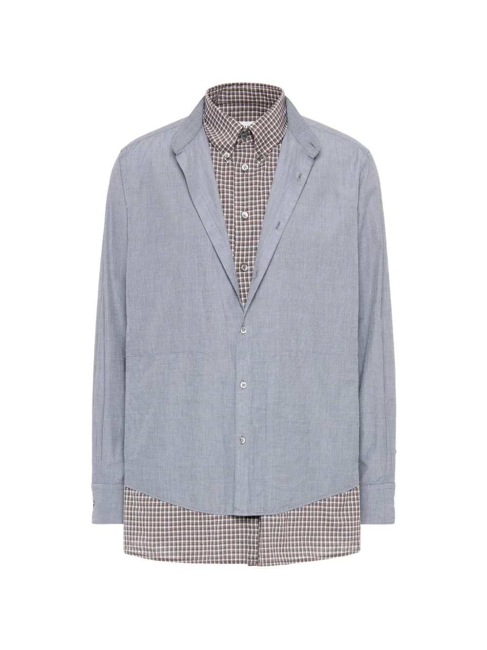 Maison Margiela Men Double-Layered Checked Shirt MAISON MARGIELA