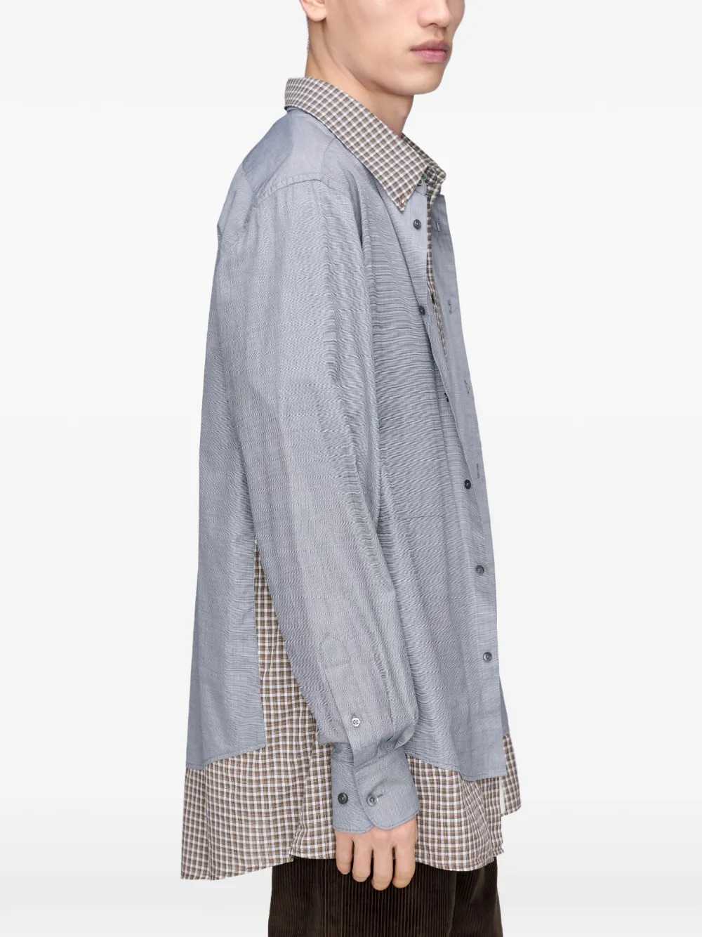 Maison Margiela Men Double-Layered Checked Shirt MAISON MARGIELA