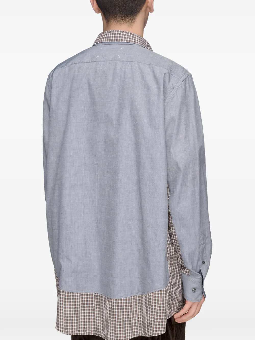 Maison Margiela Men Double-Layered Checked Shirt MAISON MARGIELA