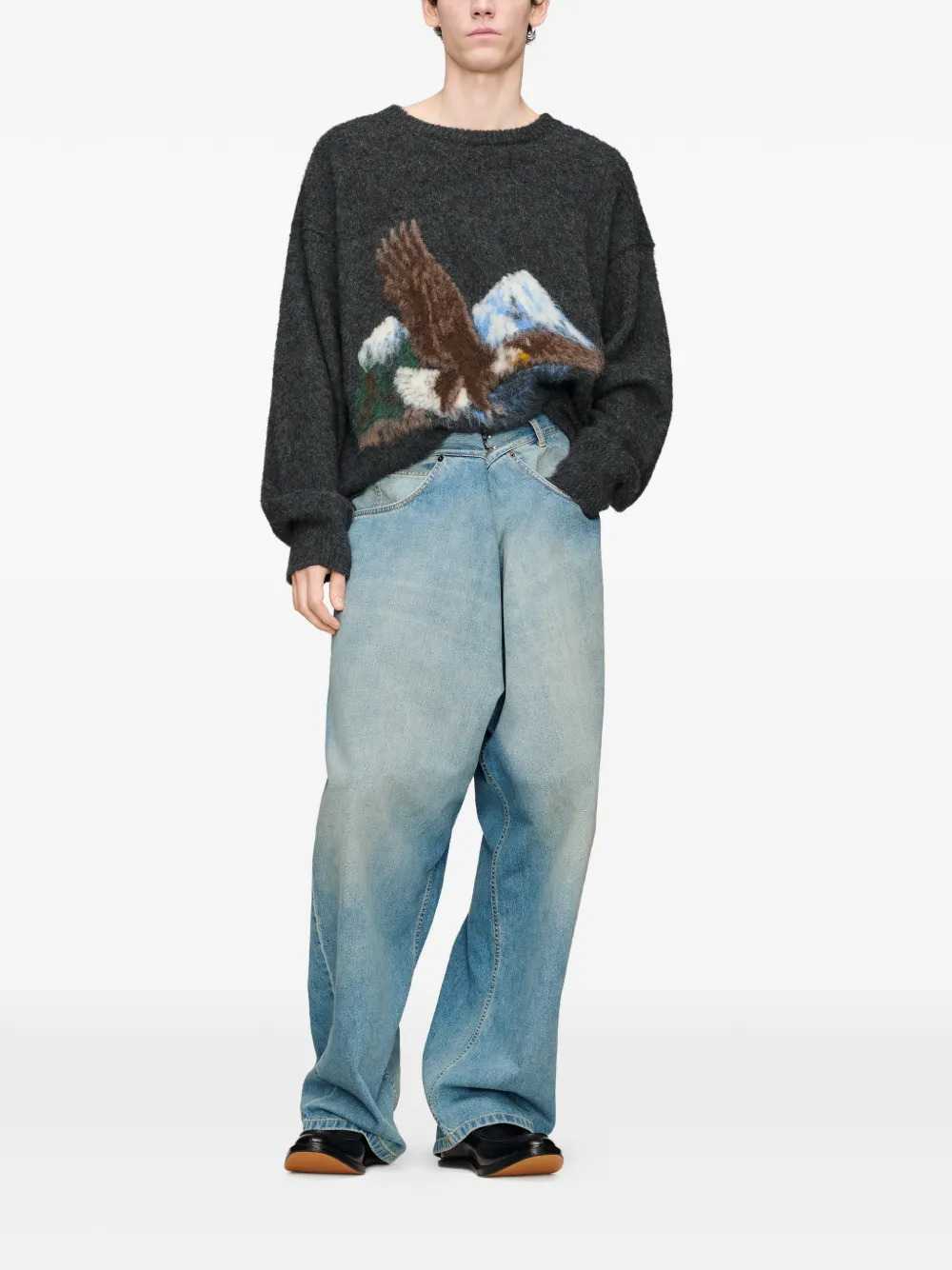 Maison Margiela Men Faded Wrap-Style Jeans MAISON MARGIELA