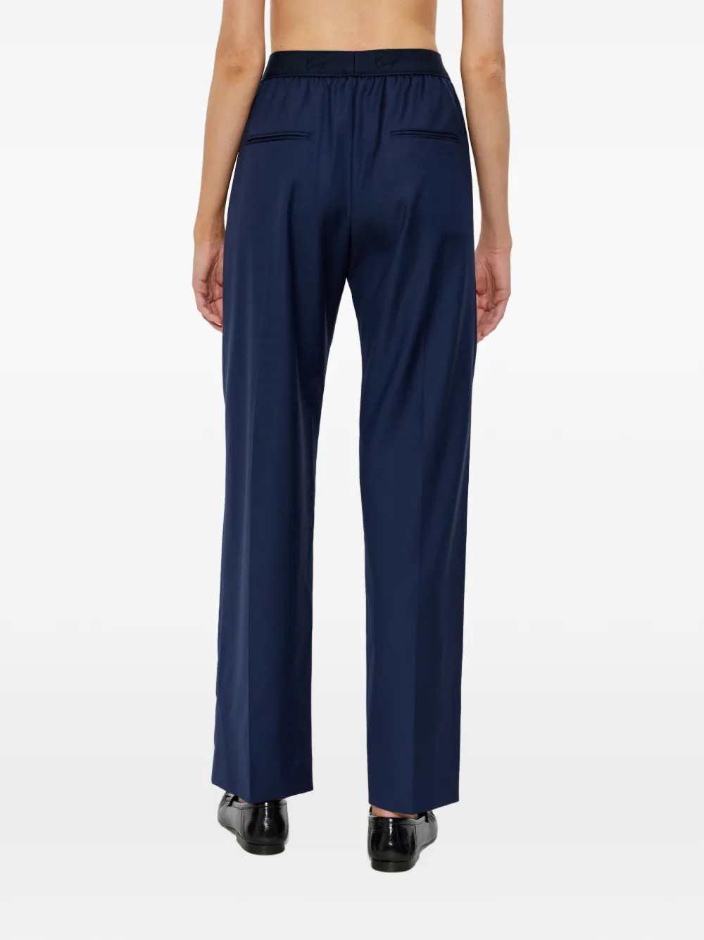 Kenzo Women Wool Trousers With Logo KENZO