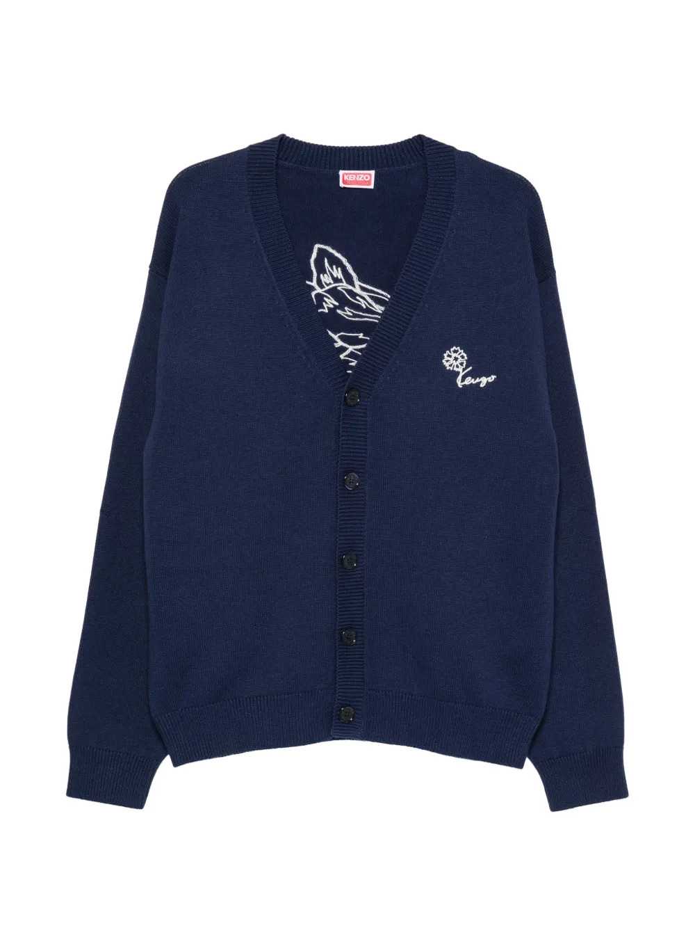 Kenzo Men Floral-Embroidered Cardigan KENZO