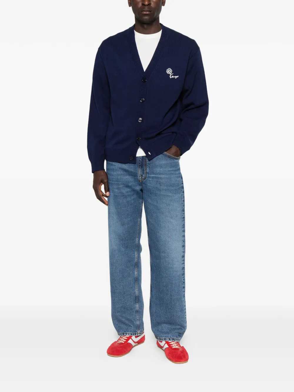 Kenzo Men Floral-Embroidered Cardigan KENZO