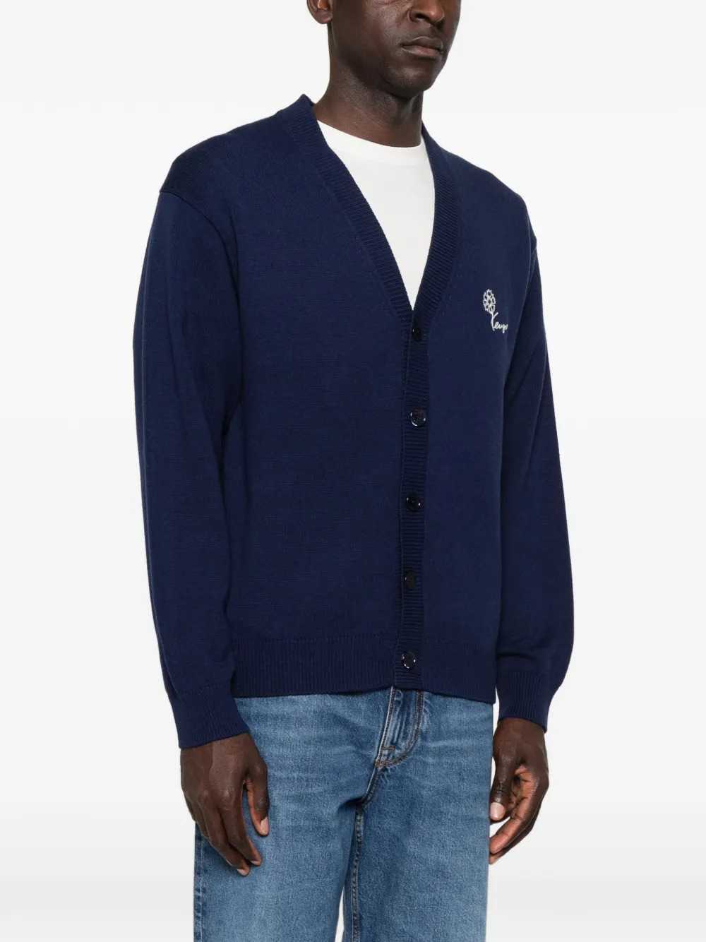 Kenzo Men Floral-Embroidered Cardigan KENZO