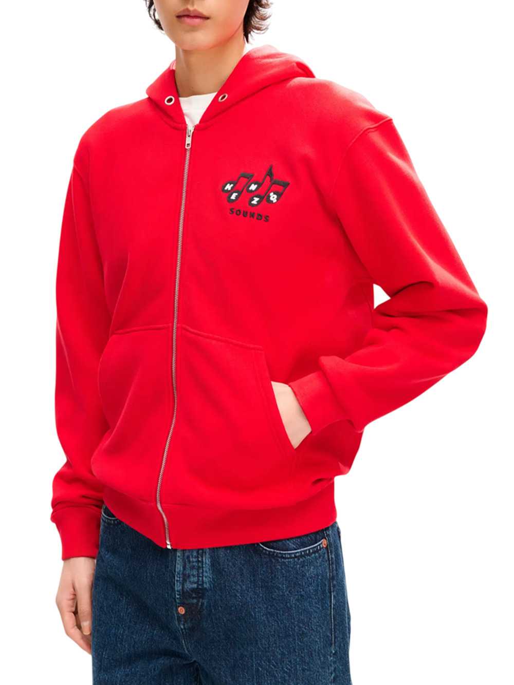 Kenzo Men `Kenzo Sounds` Cotton Zip-Up Hoodie KENZO