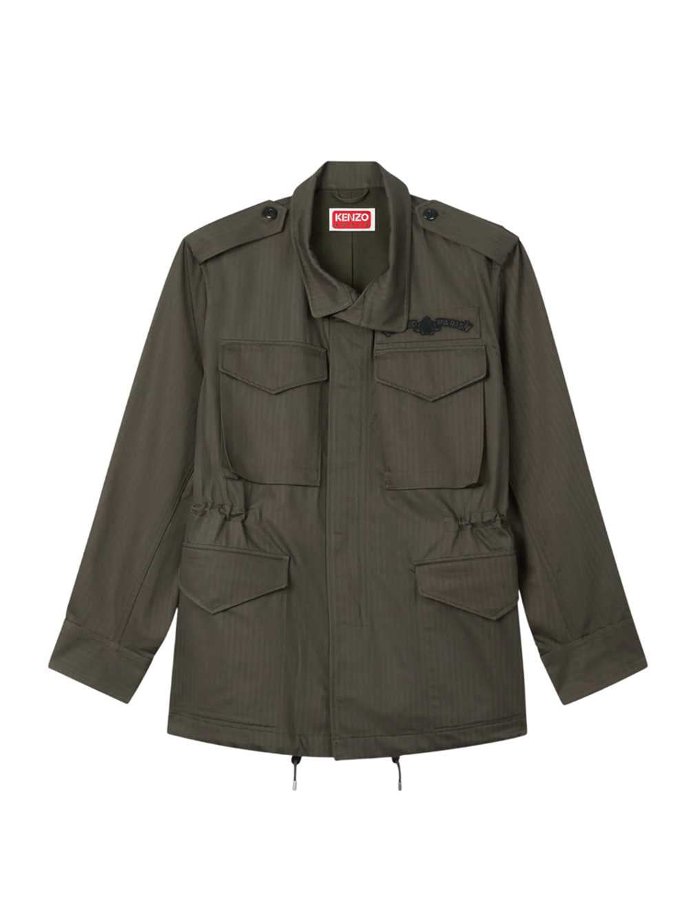 Kenzo Men `Kenzo Paris Emblem` Cotton Herringbone Military Jacket KENZO