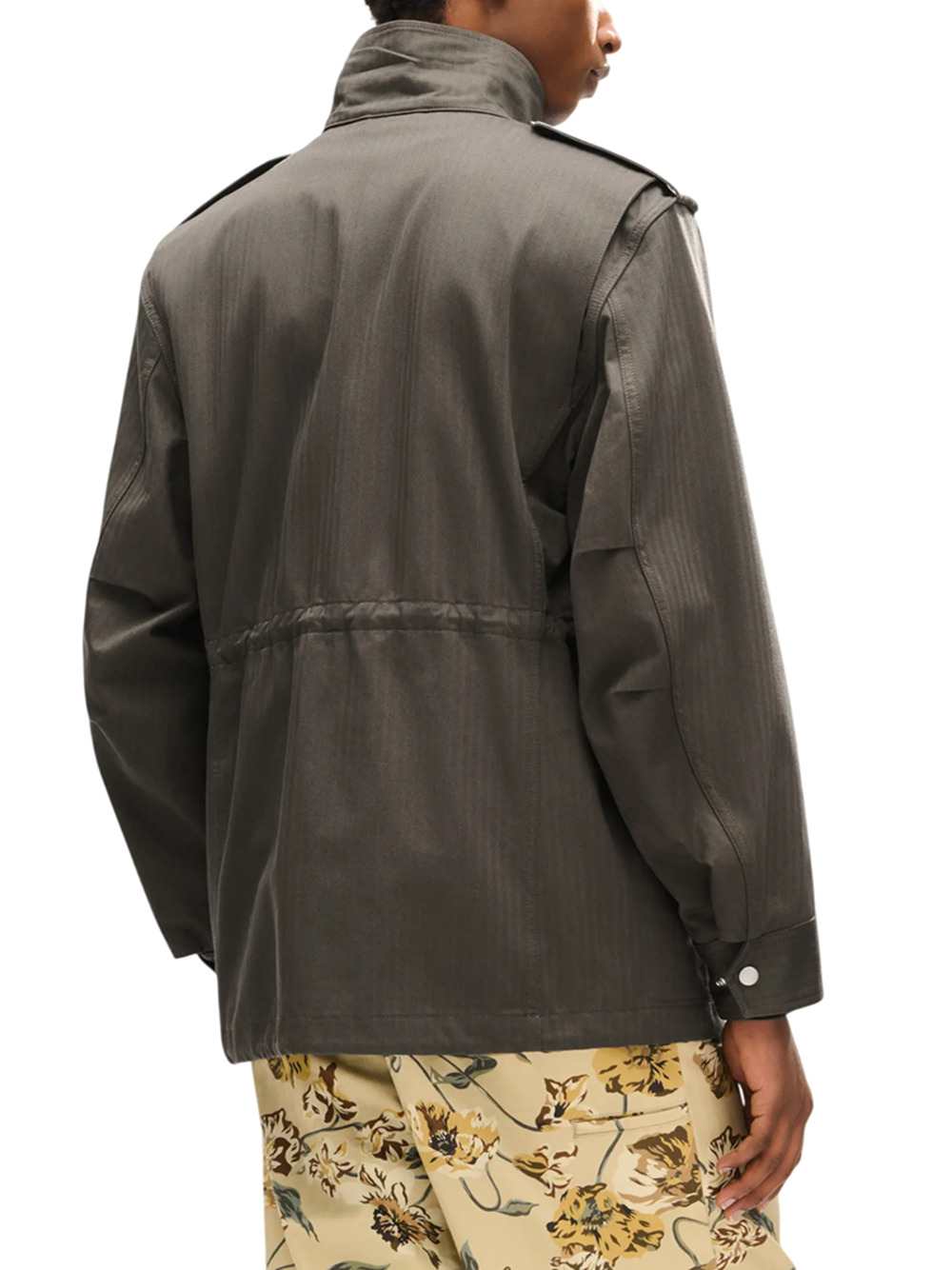 Kenzo Men `Kenzo Paris Emblem` Cotton Herringbone Military Jacket KENZO