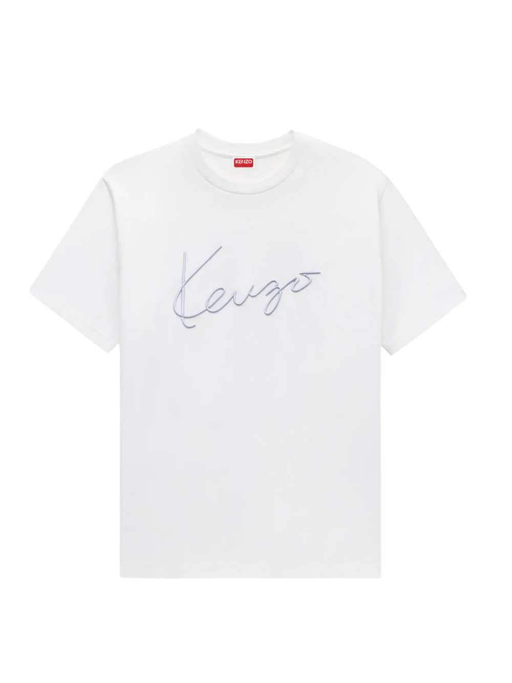Kenzo Men `Kenzo Signature` Embroidered Cotton T-Shirt KENZO