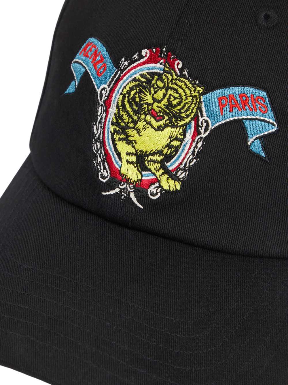 Kenzo Men Cotton Cap With `Kenzo Jumping Tiger` Embroidery KENZO