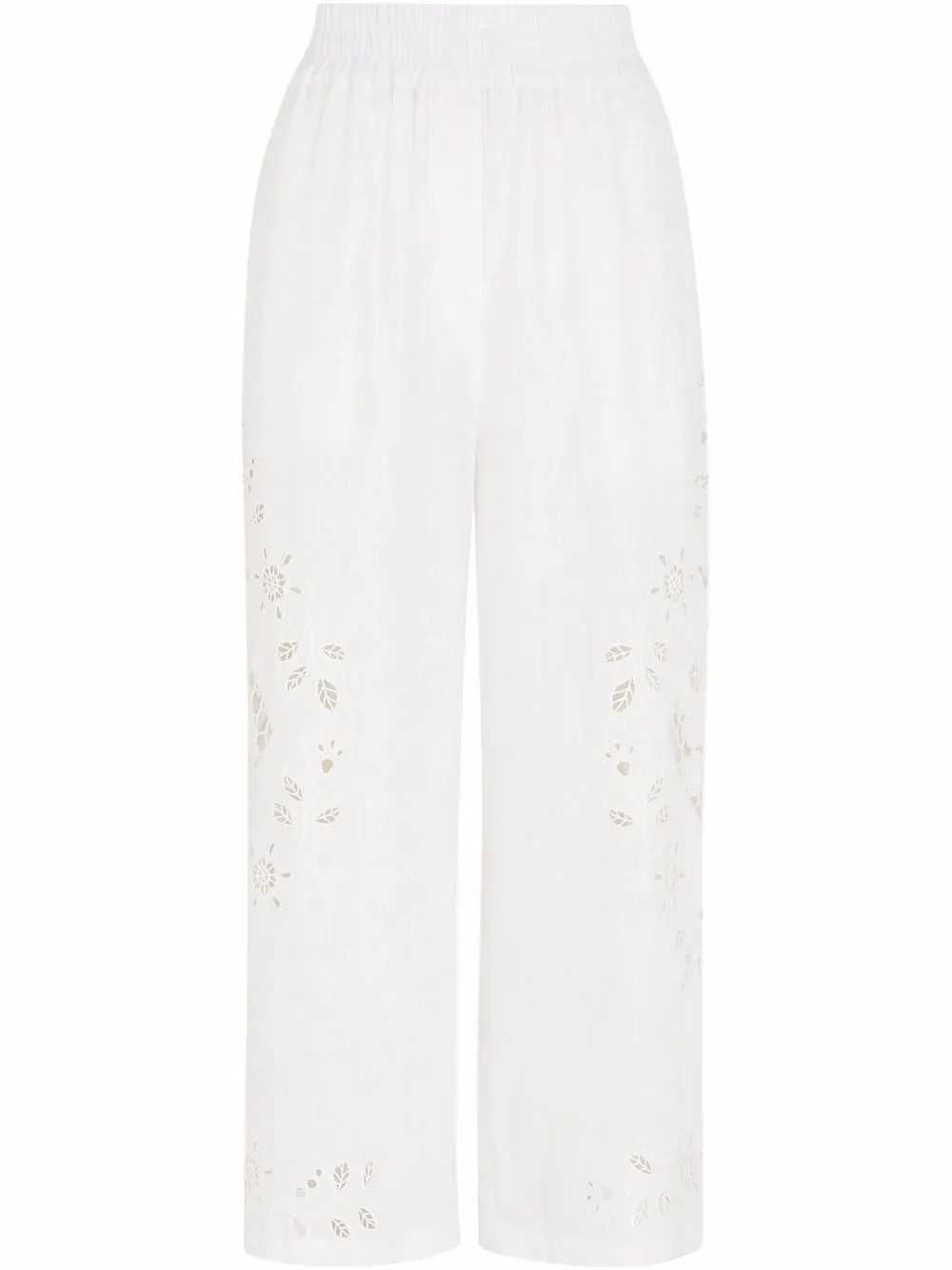 Dolce & Gabbana Women Embroidered Linen Shorts DOLCE & GABBANA