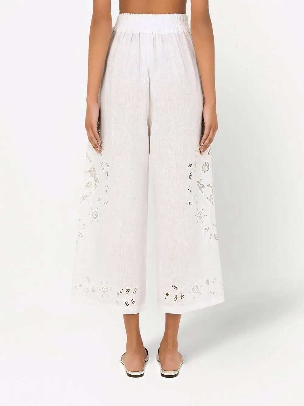 Dolce & Gabbana Women Embroidered Linen Shorts DOLCE & GABBANA